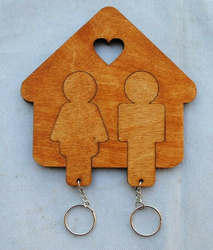 Portachiavi legno forma - legno, a