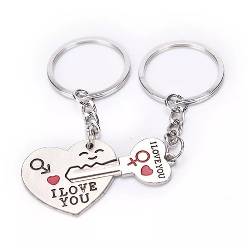Portachiavi cuore chiave - 2x,