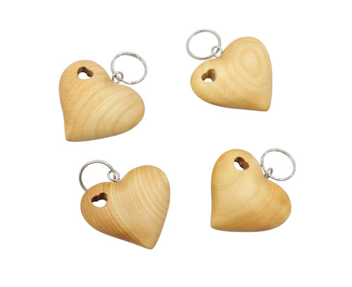 Portachiavi cuore legno - portachiavi,