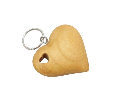 Portachiavi cuore legno - portachiavi, in